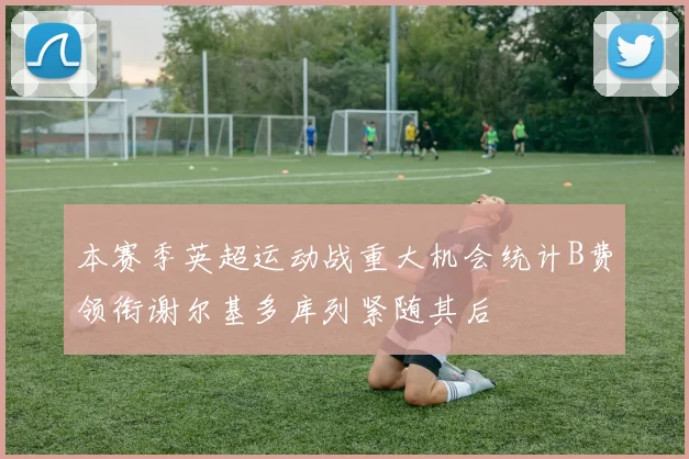 本赛季英超运动战重大机会统计B费领衔谢尔基多库列紧随其后